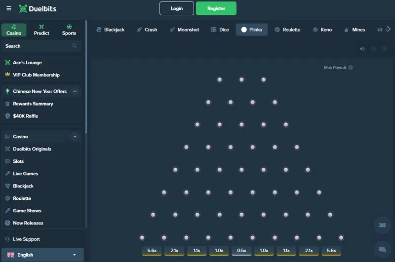 plinko Duelbits Casino