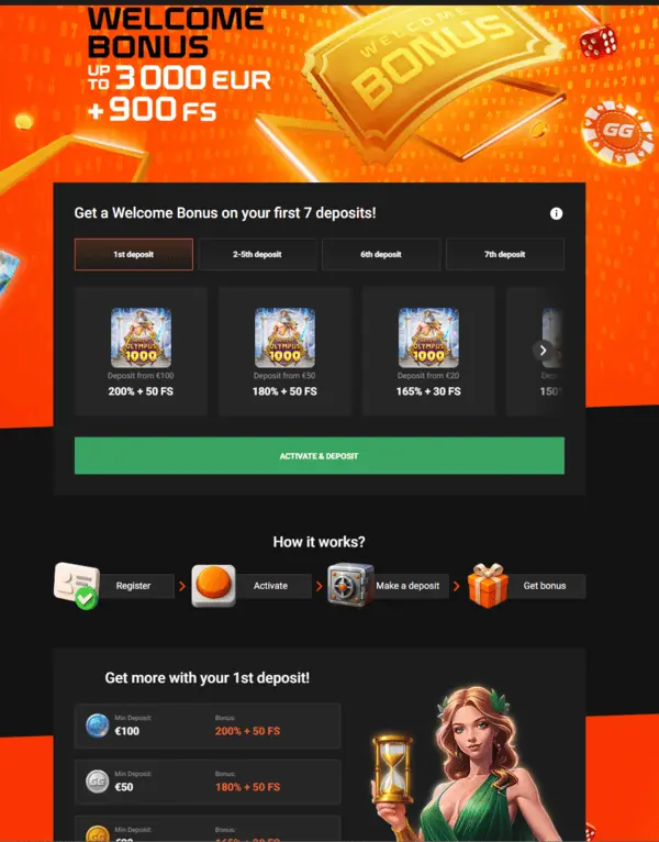 GG.Bet Casino Welcome Bonus